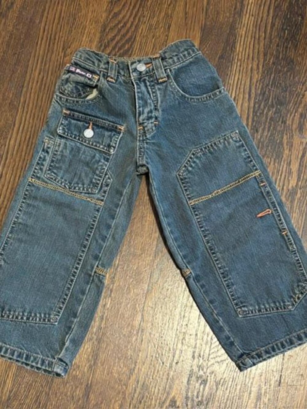 Y2K Bronx Skater Carpenter Jeans Elastic Waist Boys Jeans Size 2 Waist 19"